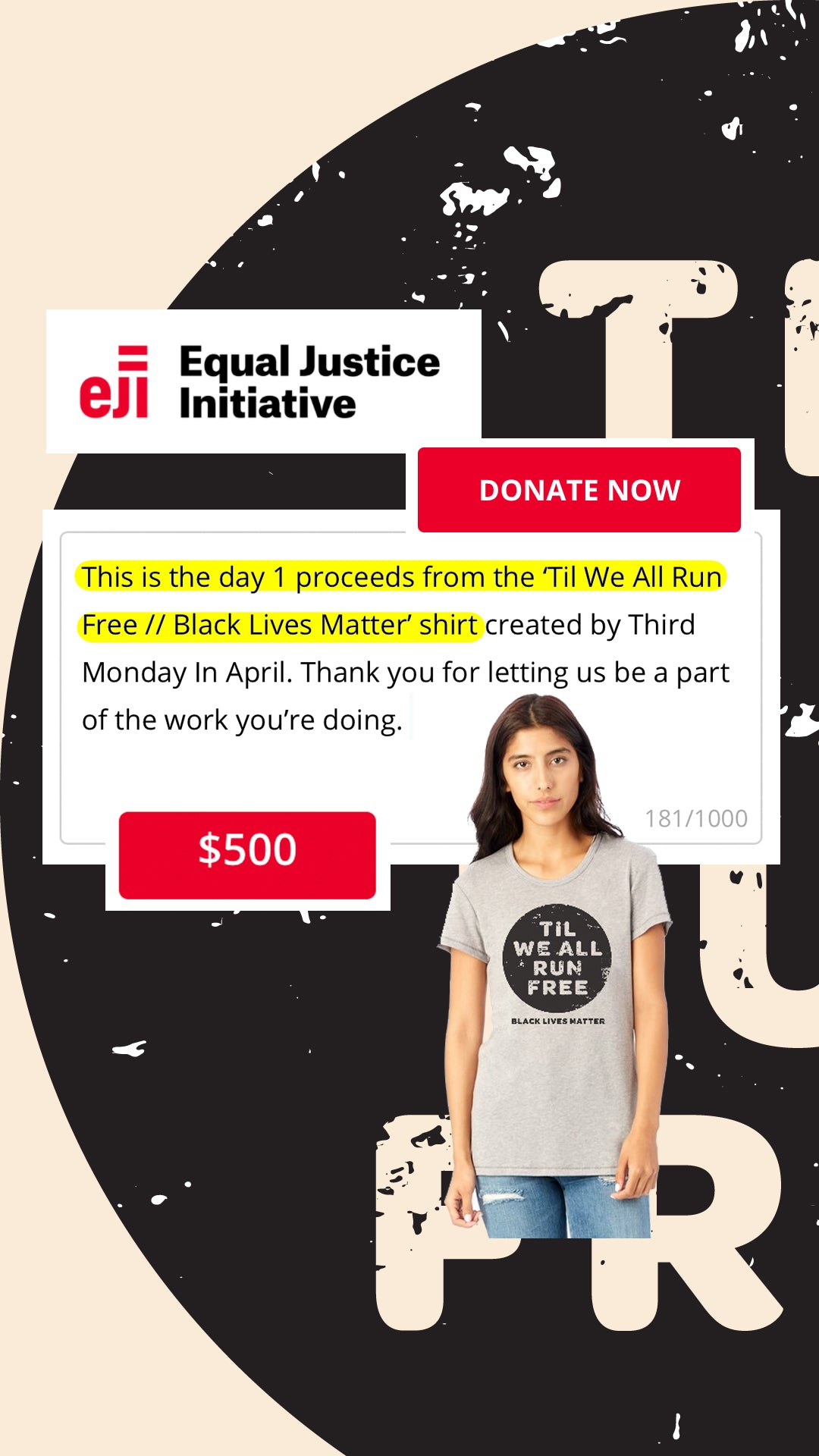$500 Donation to Equal Justice Initiative