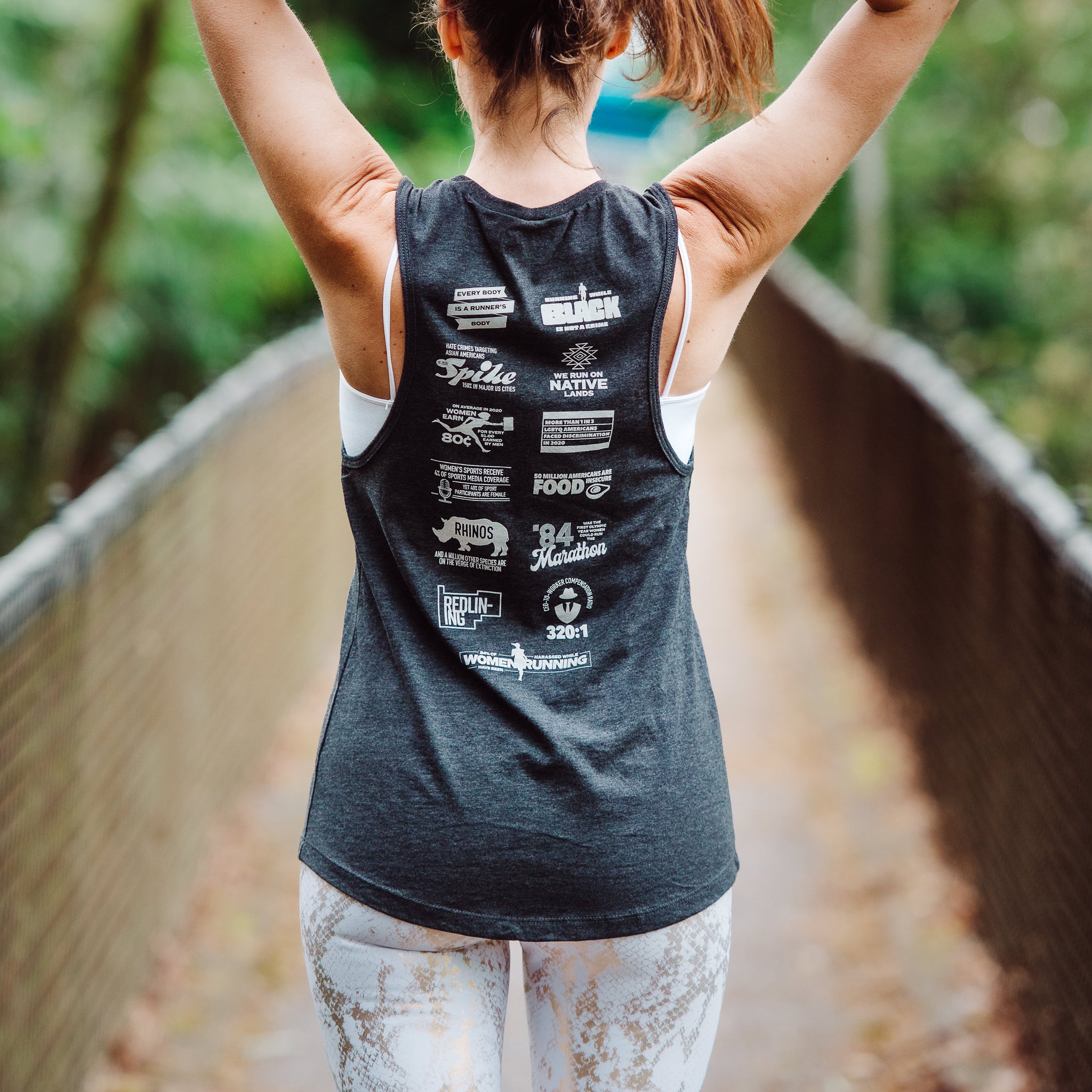 Race for Equality Muscle Tank in Charcoal (Women's)